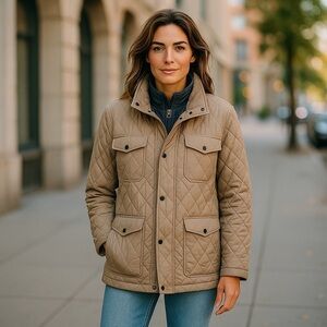 London Fog Plaid Lined Jacket